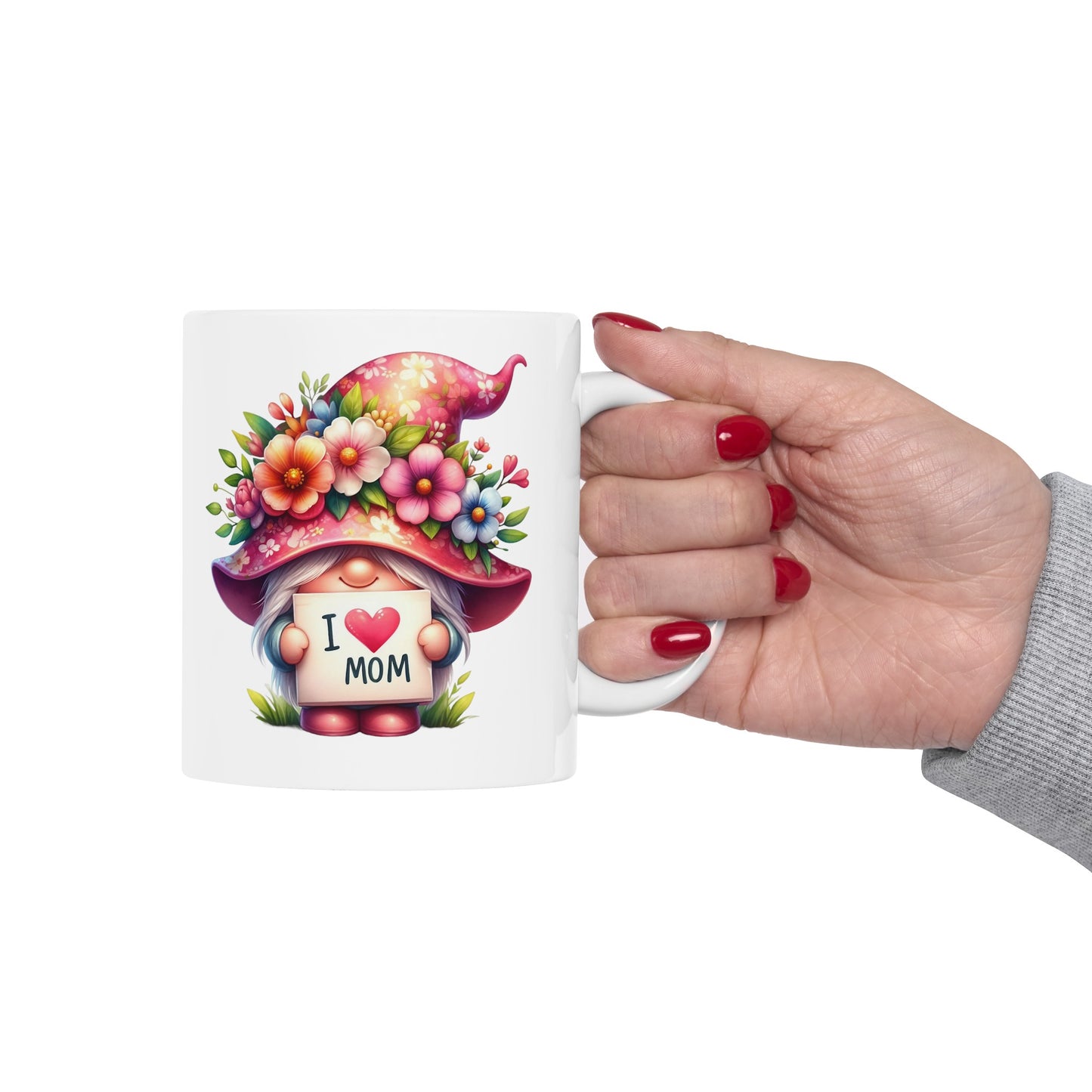 "Mother's Day I Love Mom Gnome" Mug