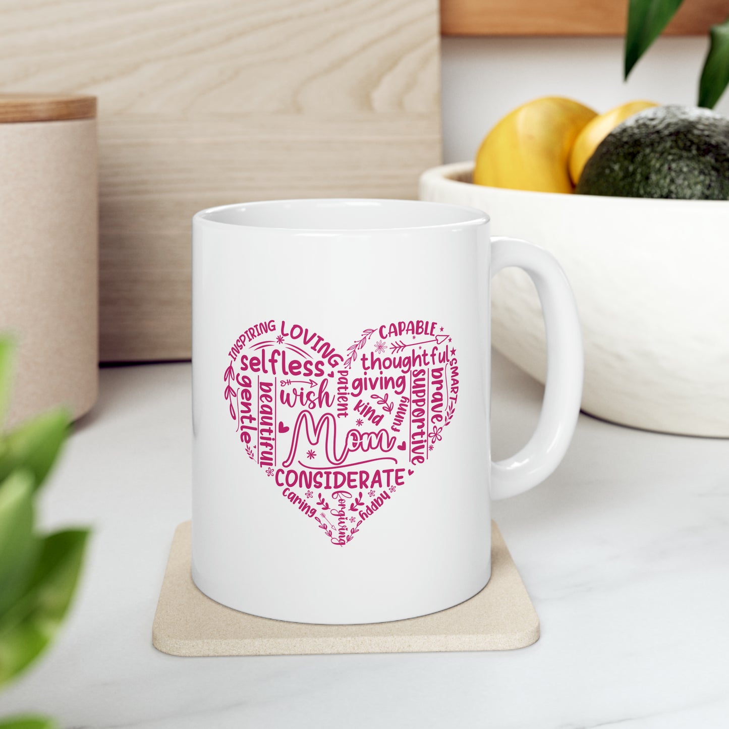 "Mom - Heart of Words" Mug