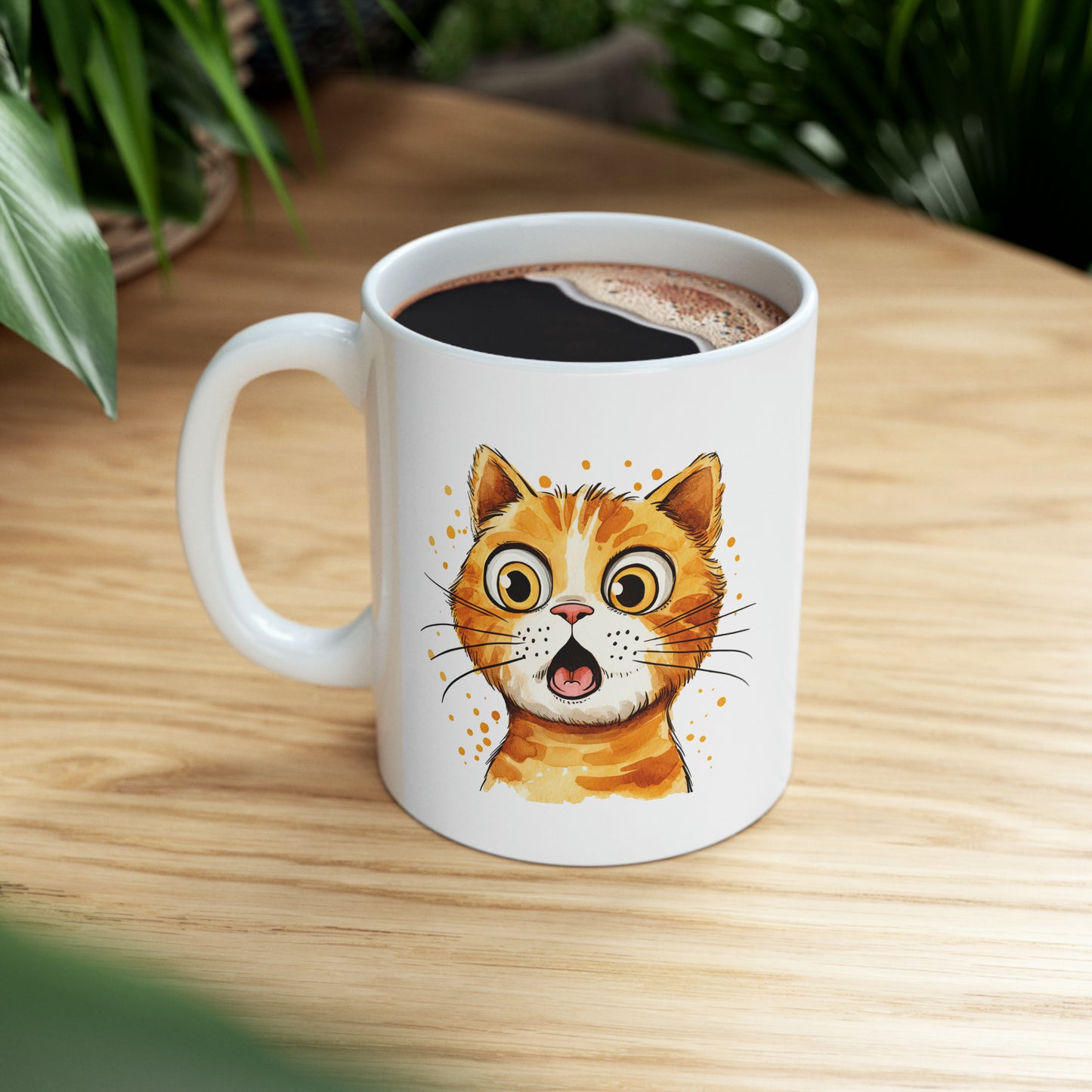 "Surprised Orange Cat" Mug