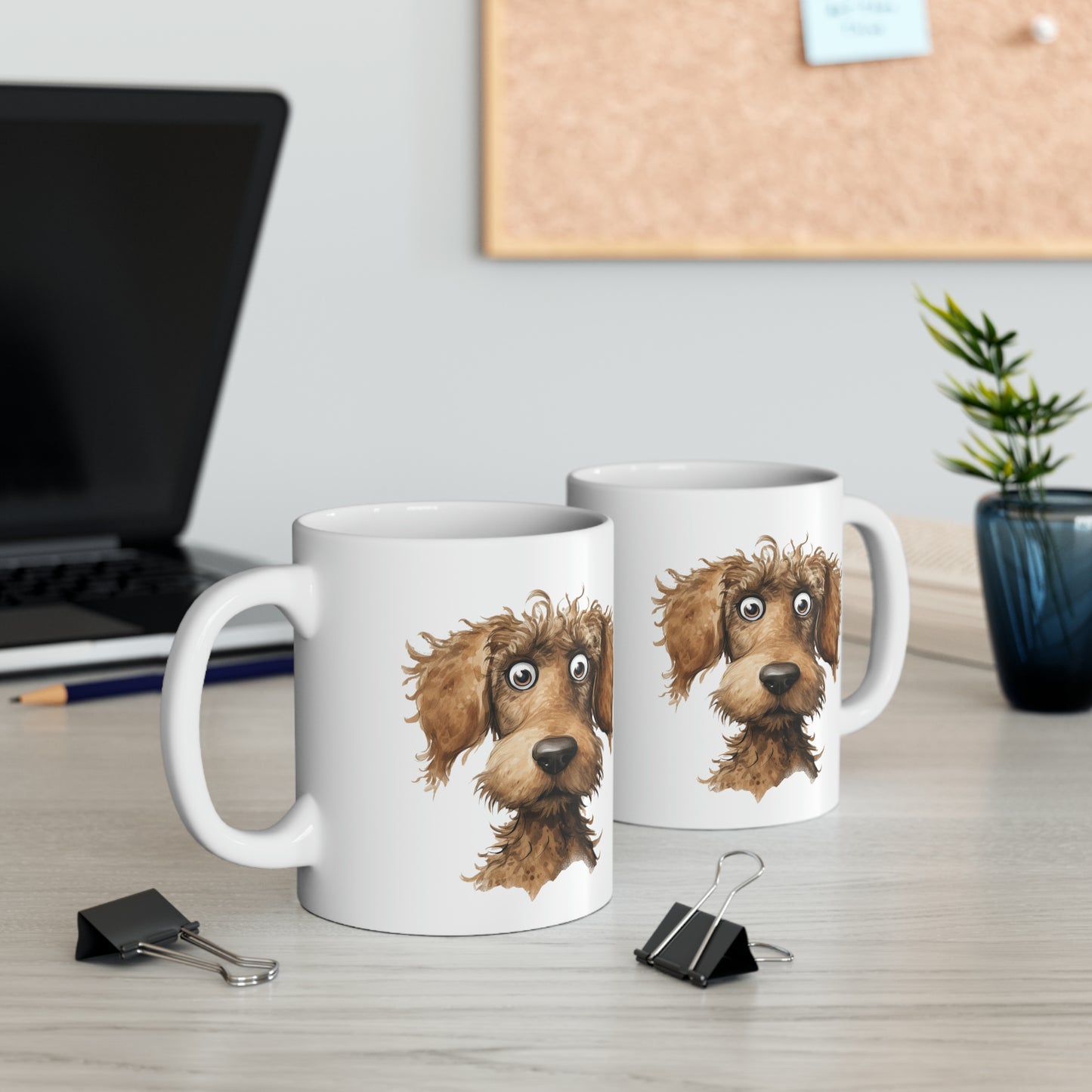 "Surprised Brown Dog" Mug