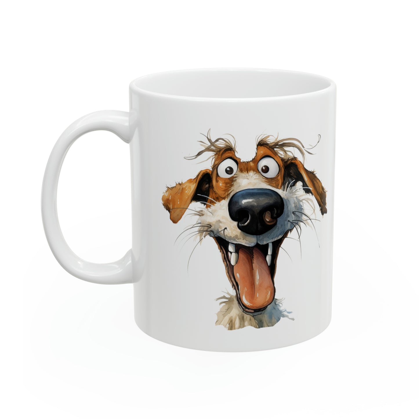 "Surprised Happy Dog" Mug