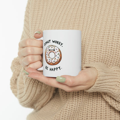 "Donut Worry Be Happy" Mug