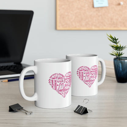 "Mom - Heart of Words" Mug