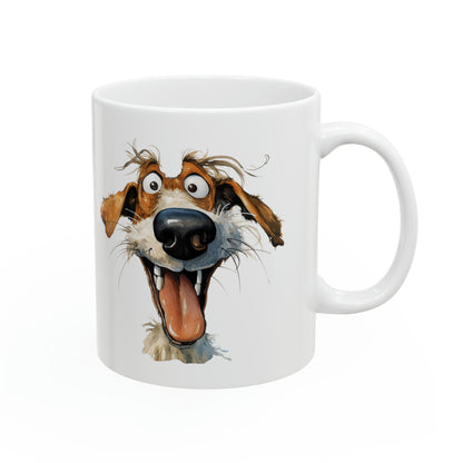 "Surprised Happy Dog" Mug