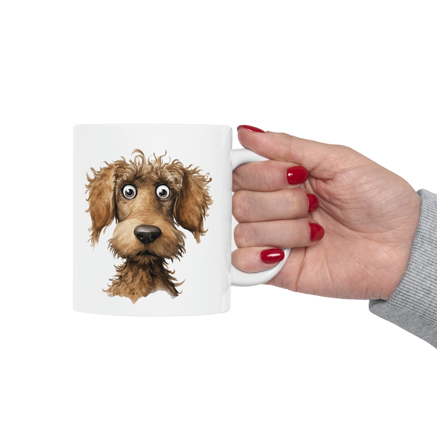 "Surprised Brown Dog" Mug