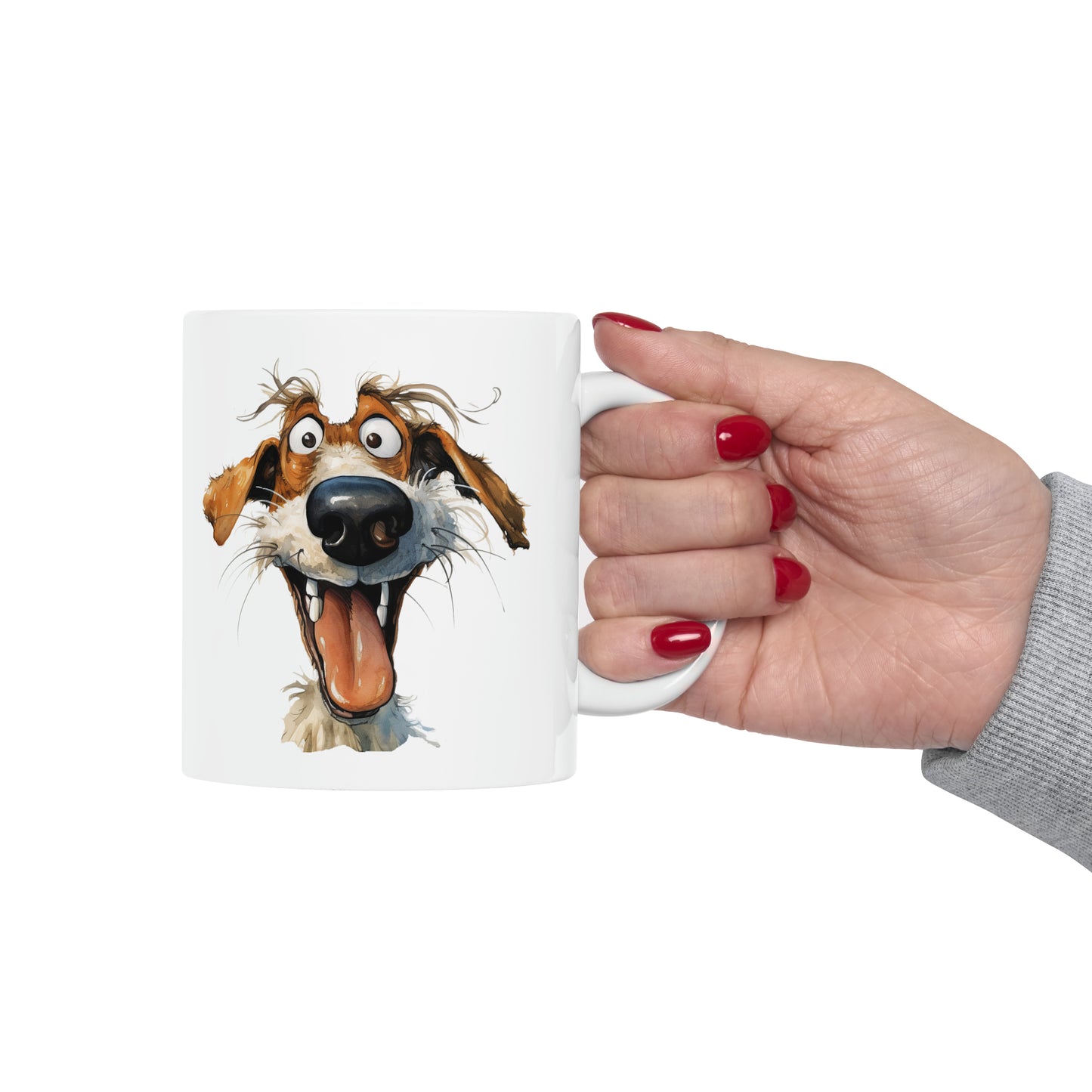 "Surprised Happy Dog" Mug