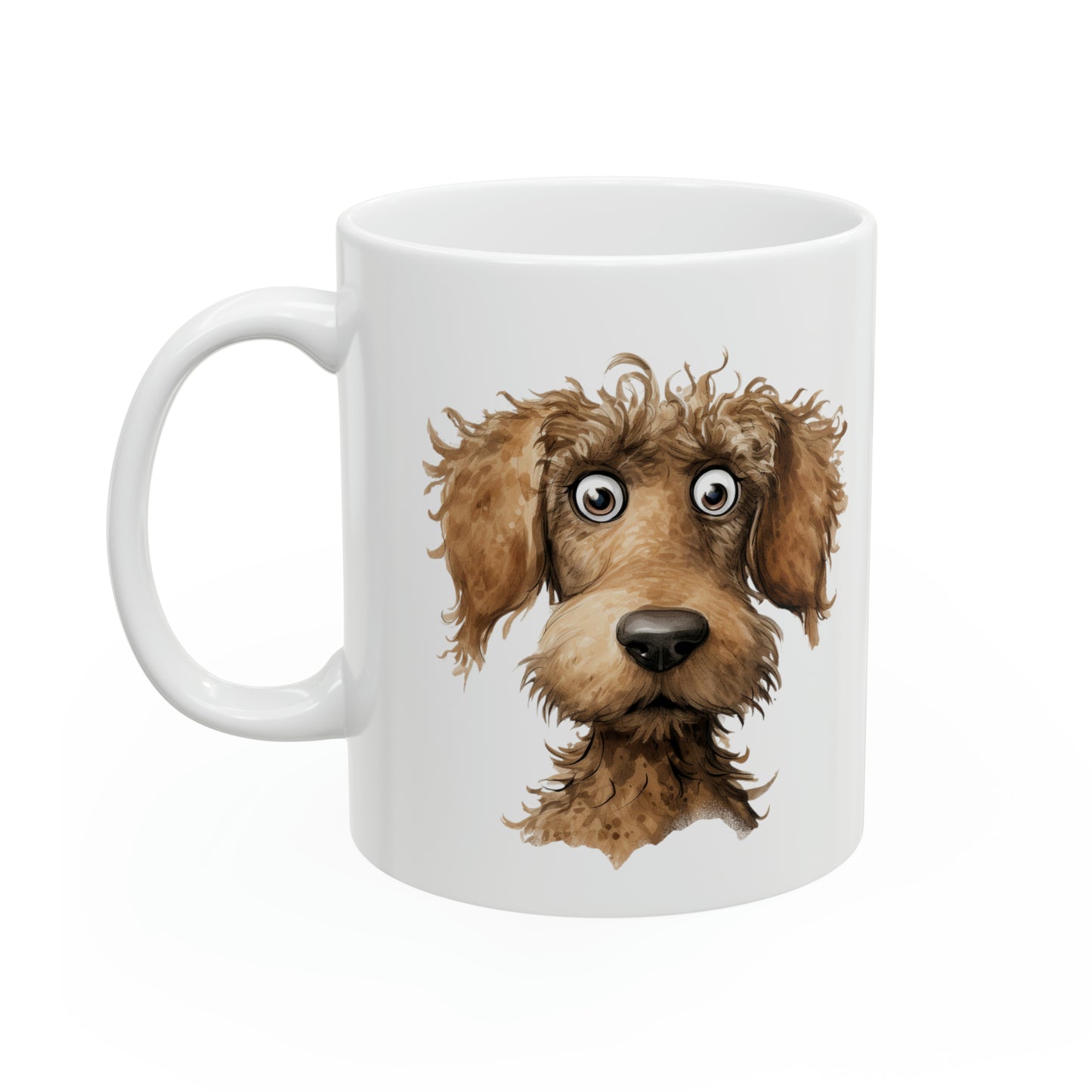 "Surprised Brown Dog" Mug