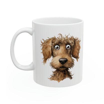 "Surprised Brown Dog" Mug