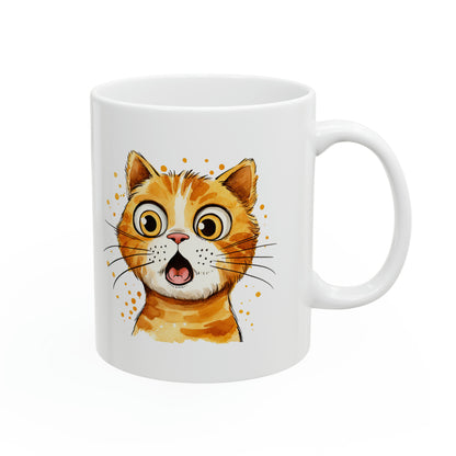 "Surprised Orange Cat" Mug