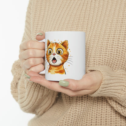 "Surprised Orange Cat" Mug