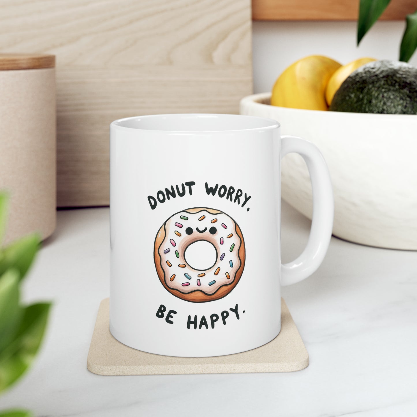 "Donut Worry Be Happy" Mug