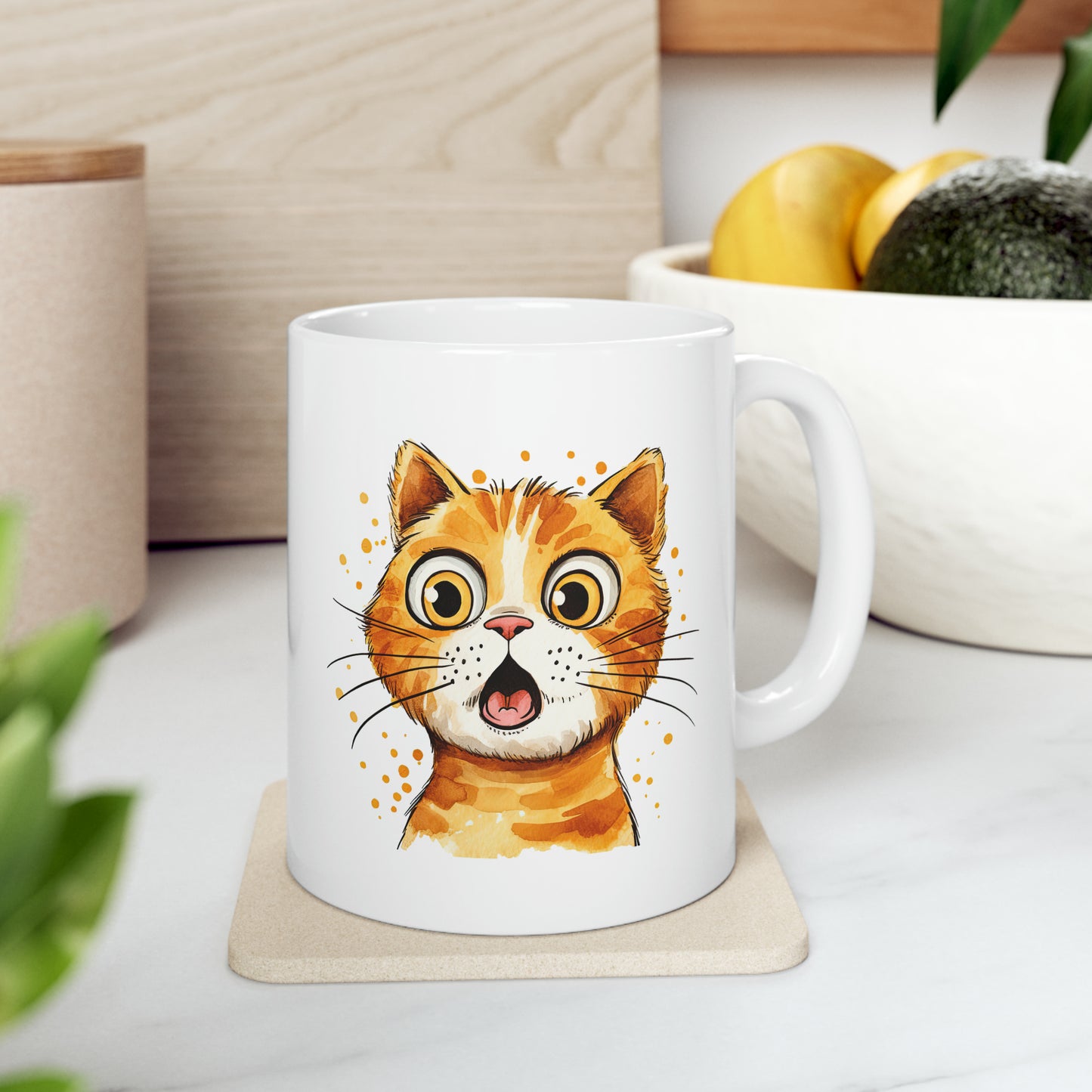 "Surprised Orange Cat" Mug