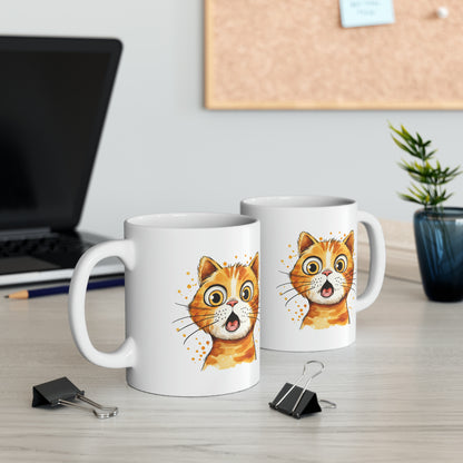 "Surprised Orange Cat" Mug