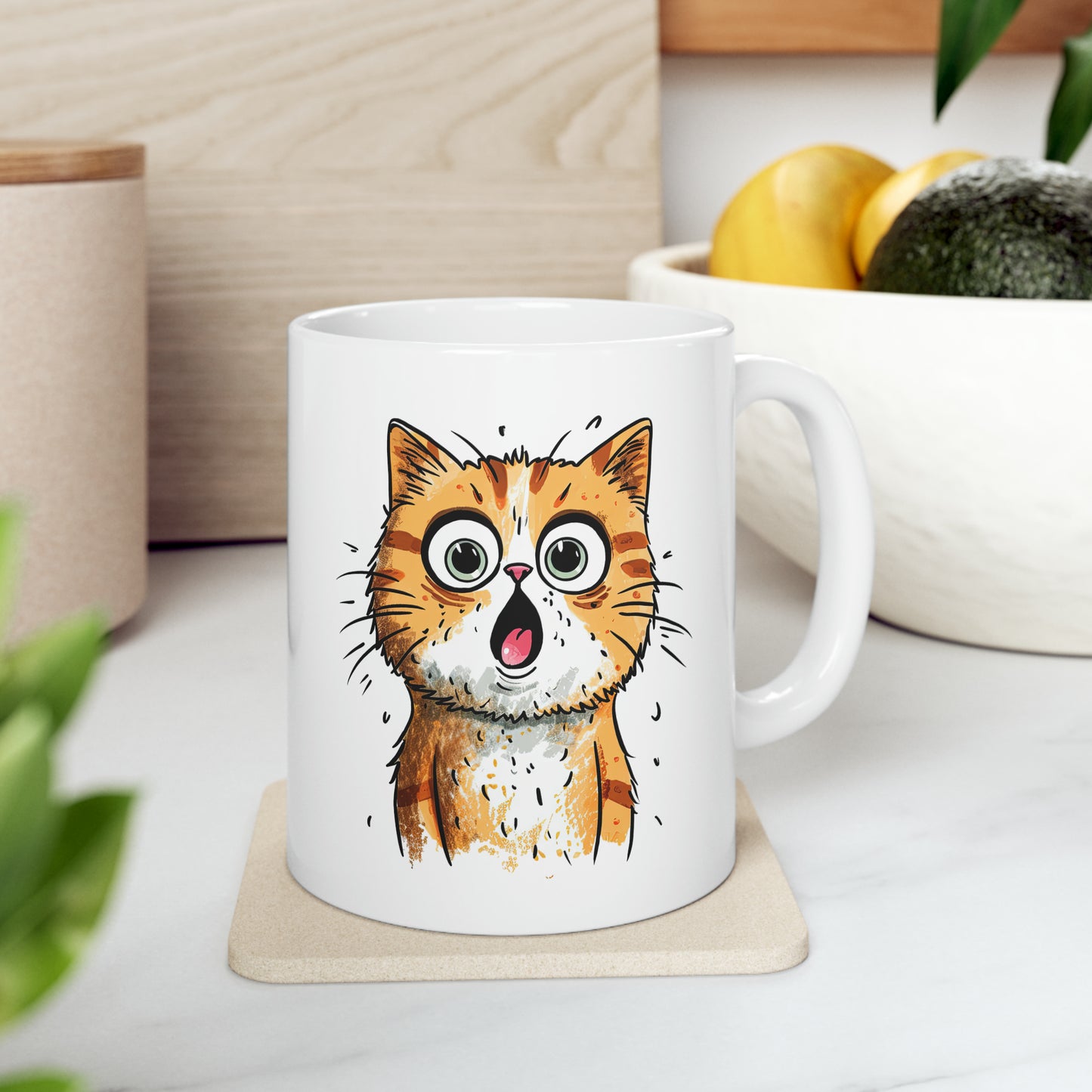 "Surprised Cat" Mug