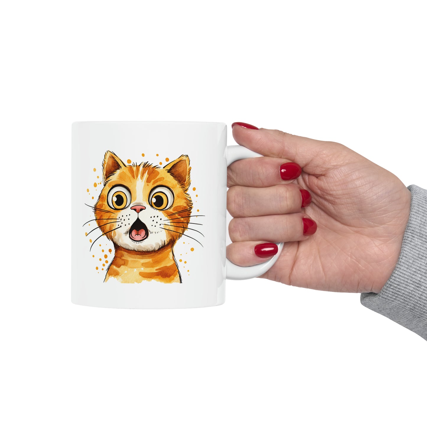 "Surprised Orange Cat" Mug