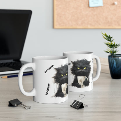 "Black Angry Cat" Mug