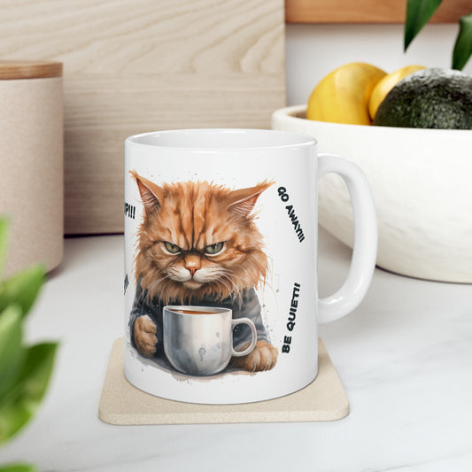 "Orange Angry Cat" Mug