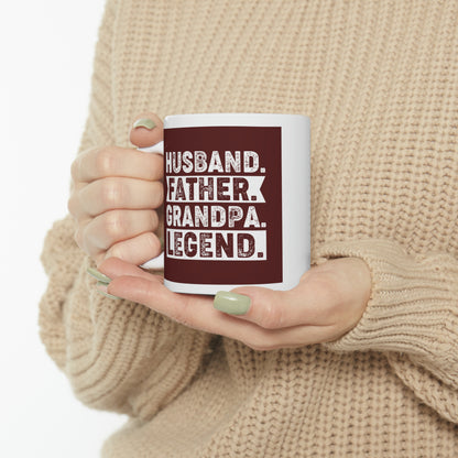 "Husband. Father. Grandpa. Legend." Mug