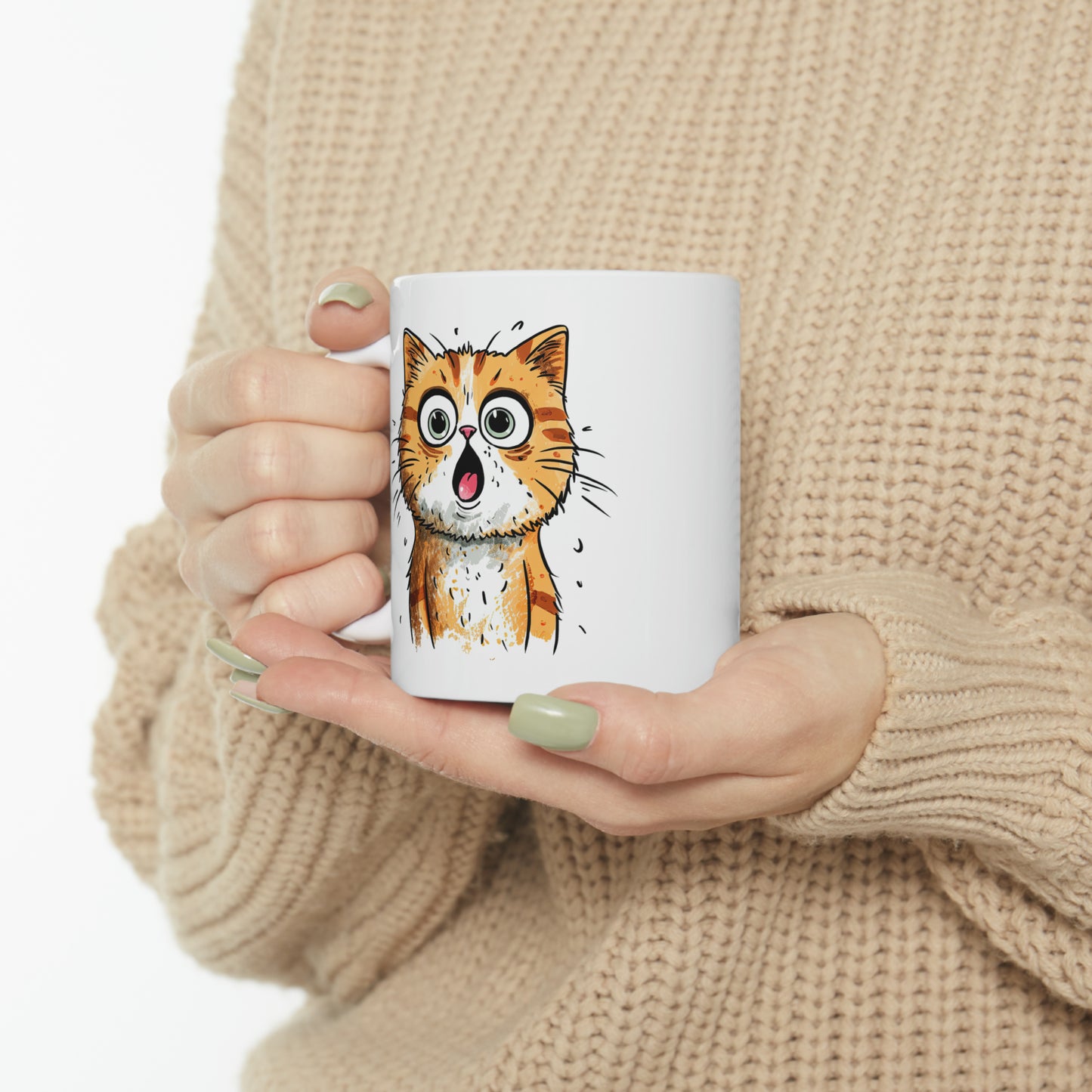 "Surprised Cat" Mug