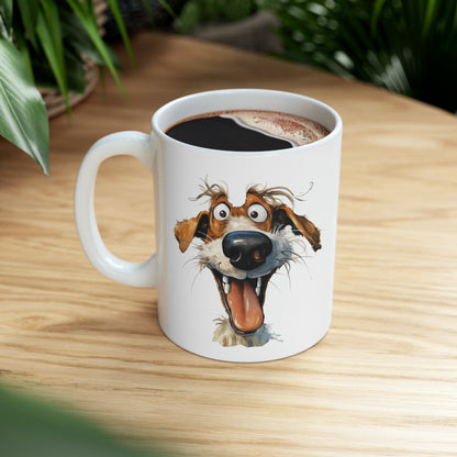 "Surprised Happy Dog" Mug