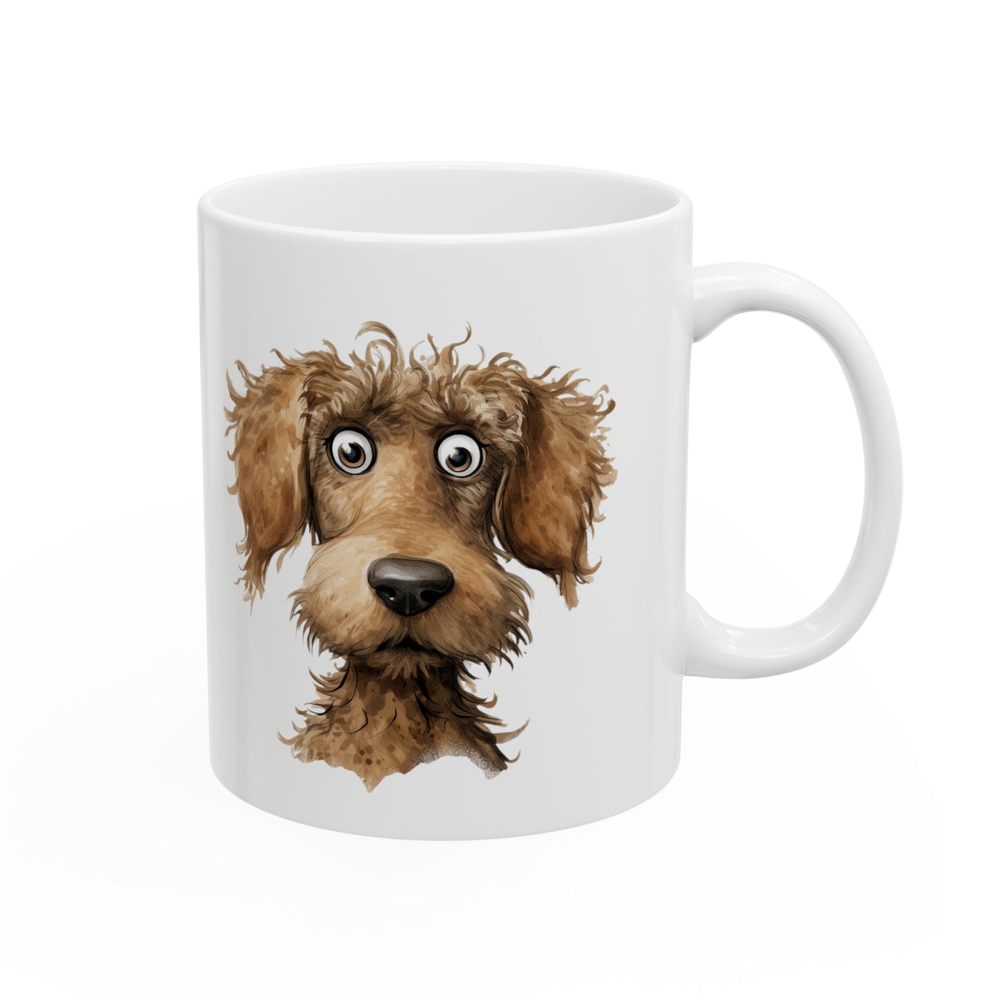 "Surprised Brown Dog" Mug